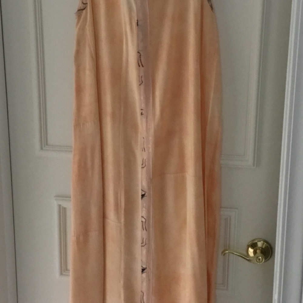 Elegant Peach Maxi Dress
